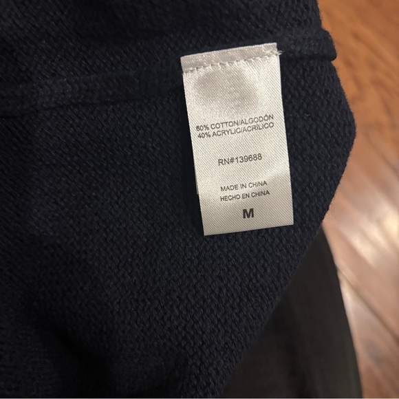 Capsule Chest Stripe Crew Neck Pullover Sweater Navy Multicolor Size M NWT - Picture 8 of 8